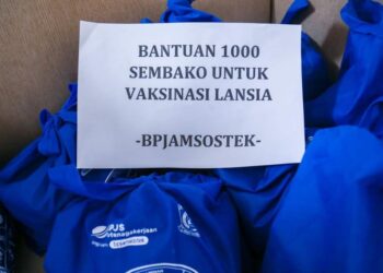bantuan 1000 [aket sembako untuk vaksinasi lansia