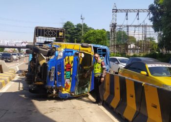 Dirlantas Polda Banten Jelaskan Laka Lantas Truk Tabrak Beton Gardu di Tol Cikupa