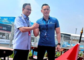 Nonton Formula E di Sirkuit Ancol, AHY Disambut Akrab Anies Baswedan