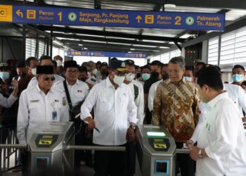 Bersama Menteri BUMN dan Menhub, Benyamin Resmikan Wajah Baru Stasiun Pondok Kranji Pondok Aren
