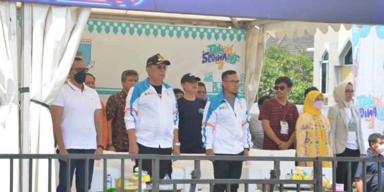 Terima Kirab Obor Porprov VI Banten, Benyamin Ajak Warga Dukung Kontingen Tangsel