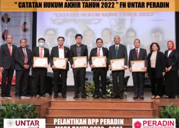 Gelar Pelantikan Pengurus, Peradin Sampaikan Catatan Hukum Akhir Tahun 2022