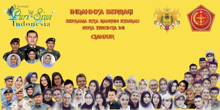 Kolaborasi Puskes TNI, Yayasan Puri Siwi Indonesia dan Lions Club Puri Siwi Tangsel, Kurangi Beban Penderitaan Korban  Gempa Cianjur