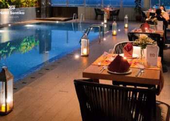 Romantisnya Valentine Dinner di rooftop Hotel Santika Premiere ICE-BSD City