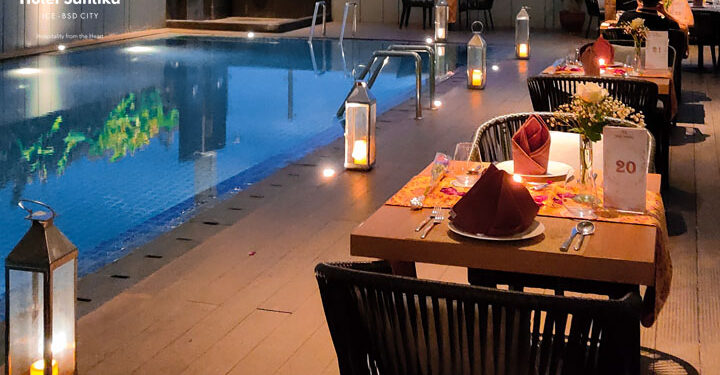 Romantisnya Valentine Dinner di rooftop Hotel Santika Premiere ICE-BSD City