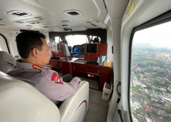 Kapolri Naik Heli Pantau Langsung Arus Mudik di Jalan Tol dan Arteri