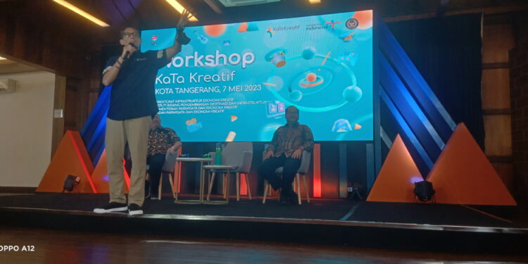 Gelar Workshop Peningkatan Inovasi KaTa Kreatif di Tangerang, Sandiaga Uno Dorong Kemajuan UMKM