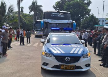 Polres Tangsel Kawal Keberangkatan Haji Kloter Pertama Tangerang Selatan