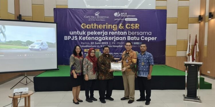 Meriahkan HUT Ke-496 Kota Jakarta, Ciputra Hospital CitraGarden Daftarkan 1000 Pekerja Rentan pada Program BPJS Ketenagakerjaan