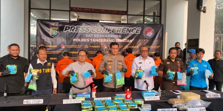 Sat Narkoba Polres Tangsel Ungkap Kasus Narkotika Senilai 10 Miliar