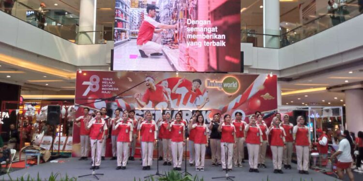 Rayakan HUT RI Ke 78, ACE Hardware Se-Tangerang Raya Gelar Paduan Suara Karyawan