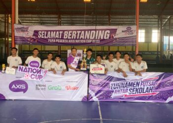 160 Sekolah di Kalimantan Area Berebut Tiket Grand Final Dalam Turnamen Futsal Pelajar AXIS Nation Cup 2023
