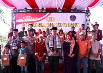 Bahagianya Warga Ciamis dapat Bantuan Sumur Bor danPaket Sembako dari Operasi NCS Polri