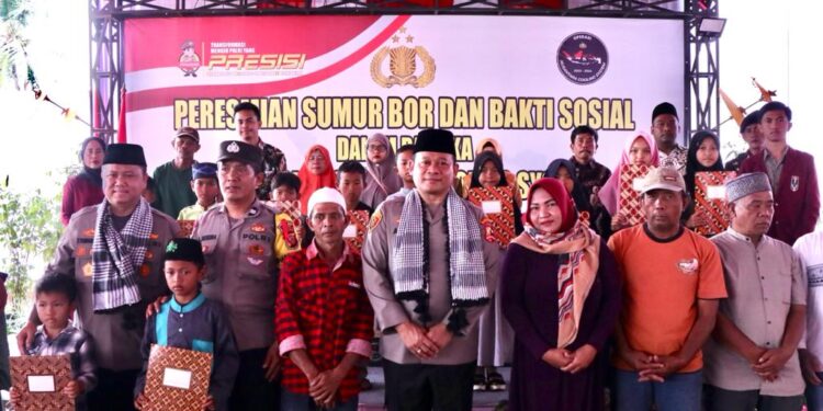 Bahagianya Warga Ciamis dapat Bantuan Sumur Bor danPaket Sembako dari Operasi NCS Polri