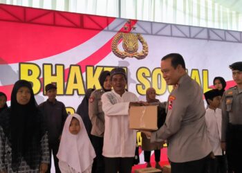 Wujudkan Pemilu Damai, Kaops Nusantara Cooling System Tebar 1.500 Paket Sembako di Tasikmalaya