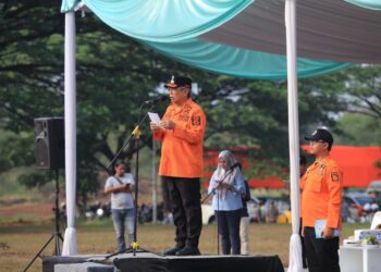 Pastikan Kesiapan Pasukan, Benyamin Pimpin Apel Kesiapsiagaan Bencana