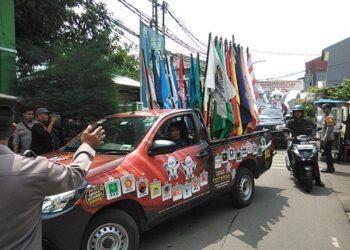 Kirab Pemilu Tahun 2024 di Wilayah Pondok Aren, Polres Tangsel Terjunkan 44 Personel Pengamanan