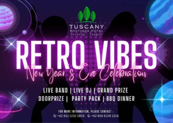 Ada Event Tahun Baruan 2024 di Tuscany Boutique Hotel Serpong, Tema nya “Retro Vibes”