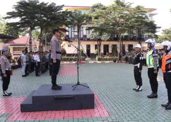 Pengamanan Nataru, Polres Tangsel Laksanakan Apel Gelar Pasukan Operasi Kepolisian Terpusat “Lilin Jaya-2023”