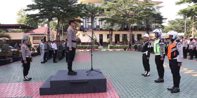 Pengamanan Nataru, Polres Tangsel Laksanakan Apel Gelar Pasukan Operasi Kepolisian Terpusat “Lilin Jaya-2023”