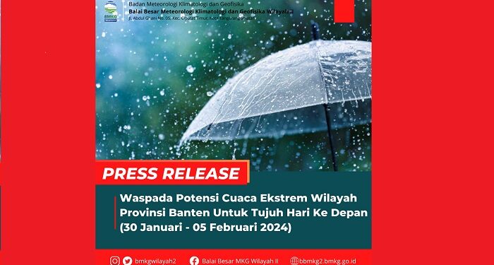 BMKG Ingatkan Waspada Potensi Cuaca Ekstrem di Provinsi Banten