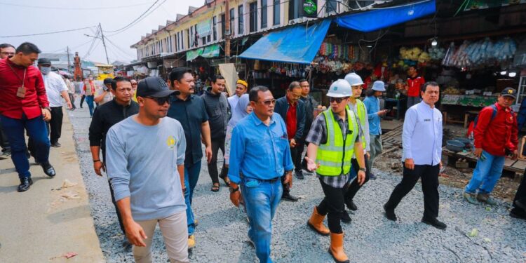 Pilar Optimis Peningkatan Infrastruktur Kawasan Pasar Ciputat Selesai Desember 2024