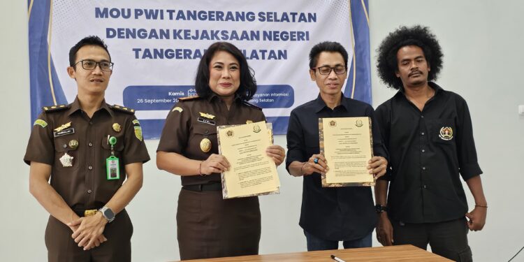 PWI dan Kejari Tangsel Tandatangani MoU, Tingkatkan Kolaborasi Harmonisasi Membangun Tangsel