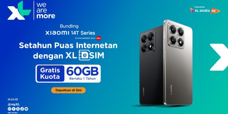 XL Axiata Hadirkan Bundling eSIM Prepaid dengan Xiaomi 14T Series, Dapatkan Kuota 60GB Selama 12 Bulan