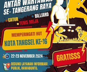PWI Tangsel Gelar Turnamen Antar Wartawan se -Tangerang Raya