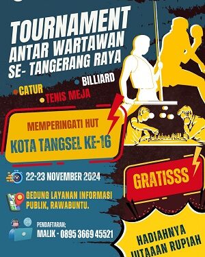 PWI Tangsel Gelar Turnamen Antar Wartawan se -Tangerang Raya