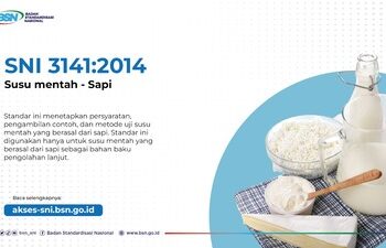 SNI 3141:2024 Susu Mentah – Sapi, upaya BSN dukung program makan bergizi gratis