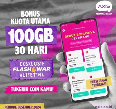 AXIS Hadirkan Promo Seru untuk Nataru 2024: Nikmati Kuota Melimpah, Flash Sale, dan Promo Lainnya