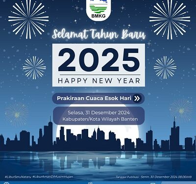 Provinsi Banten : Kondisi Cuaca Malam Tahun Baru 2024 Hingga Awal Tahun 2025 Tetap Siaga, Rayakan dengan Nyaman