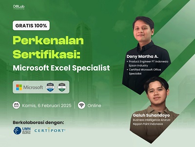 DQLab Hadirkan Kelas Perkenalan Gratis Program Sertifikasi Microsoft Excel
