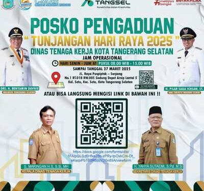 Pastikan Hak Pekerja, Disnaker Tangsel Buka Posko Pengaduan THR
