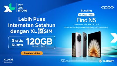 Lebih Ringkas, Lebih Pintar: XLSMART Hadirkan eSIM Eksklusif untuk OPPO Find N5 & Galaxy Tab S10 FE/+