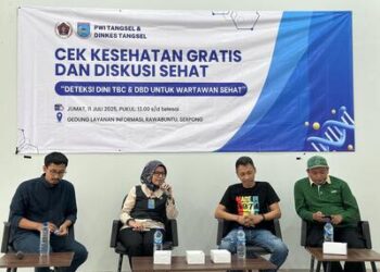 PWI Tangsel dan Dinkes Tangsel Gelar Cek Kesehatan Gratis dan Diskusi Deteksi TBC