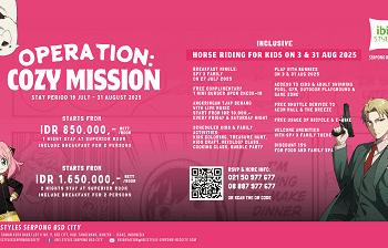 “Operation: Cozy Mission” Staycation Seru Bertema Spy X Family di ibis Styles Serpong BSD City