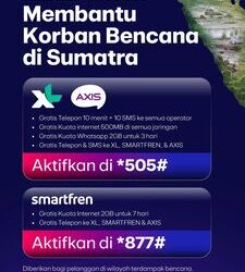 Percepatan Pemulihan Jaringan & Layanan Gratis untuk Pelanggan Terdampak Banjir di Sumatra