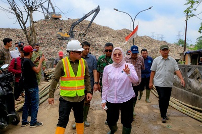 Pilar Dampingi KLH Tinjau TPA Cipeucang, Penataan dan Pengelolaan Sampah Tangsel Sesuai Aturan Pusat
