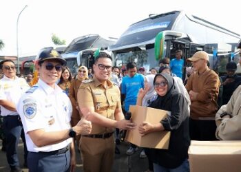 Sambut Idulfitri 2026, Pilar Bersama Kemenhub Lepas Peserta Mudik Gratis dari Terminal Pondok Cabe