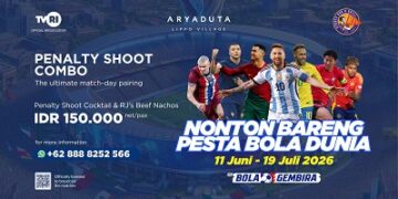 ARYADUTA Lippo Village Hadirkan Nonton Bareng Resmi FIFA World Cup 2026™ di RJ’s Sports Bar & Grill