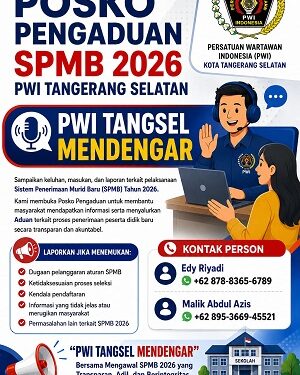 SPMB 2026 Dimulai, PWI Kota Tangsel Siapkan Kanal Aduan Masyarakat