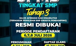 Catat! SPMB Tahap III SMP Negeri Tangsel Resmi Dibuka untuk Jalur Afirmasi, Disabilitas hingga Pemilihan Swasta Pendamping