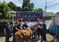 Mabes TNI Cilangkap Ramaikan Iduladha, Se-ekor Sapi, Ratusan Senyum untuk Warga Sekitar Pasar Minggu