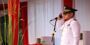 Penurunan Bendera Merah Putih HUT ke-81 RI di Tangsel, Pilar: Generasi Muda Harapan Bangsa