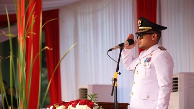 Penurunan Bendera Merah Putih HUT ke-81 RI di Tangsel, Pilar: Generasi Muda Harapan Bangsa
