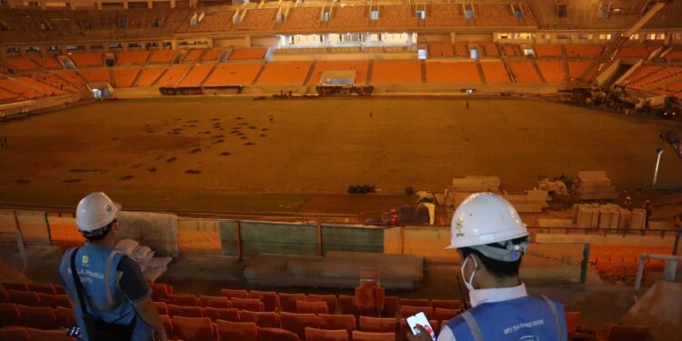 pln pasok listrik ke stadion termegah