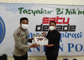 bidhumas polda banten kunjungi media saat hari pers nasional