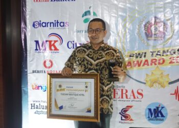 Tuscany Boutique Hotel Sabet Penghargaan pada Ajang PWI Tangsel Award 2022